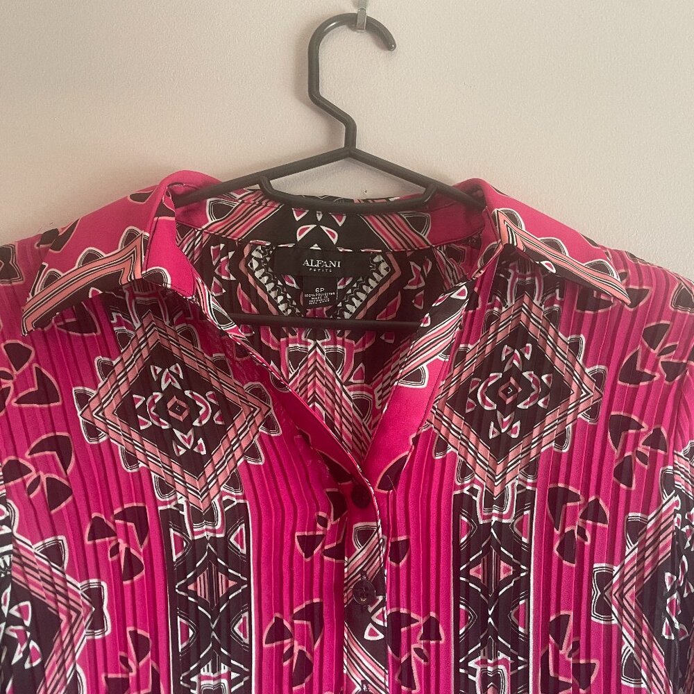 Alfani Petite Pink & Black Mini Dress